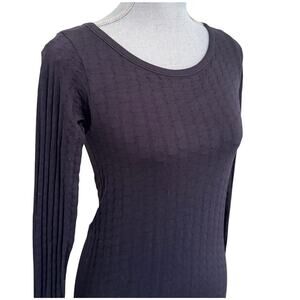 Athleta Black Long Sleeve Stretchy Tunic Top Style# 591297 Women's Size M